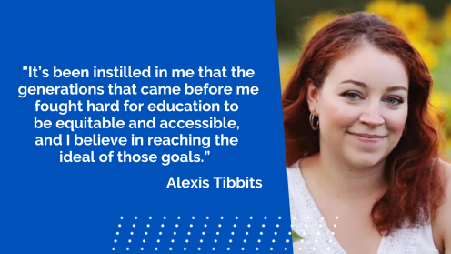 McNair Scholar Alexis Tibbits with a featured quote from the article